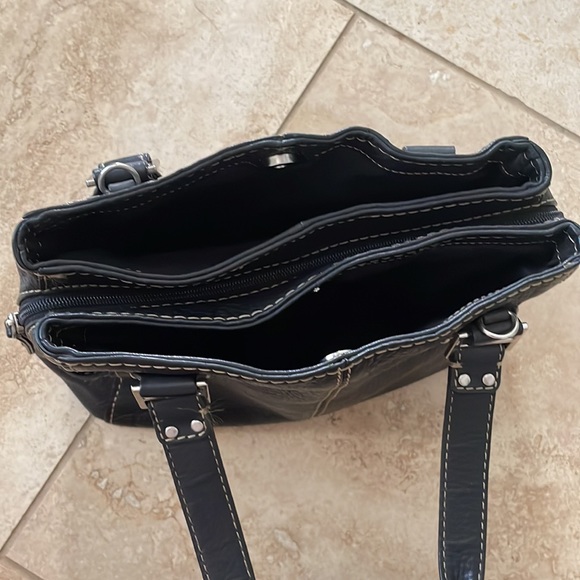 EUC Black Pebbled Leather Fossil 1954 Bag - Picture 4 of 12